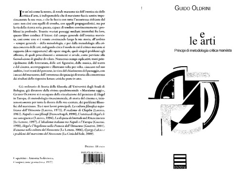 Il marxismo e le arti. Principi di metodologia critica marxista